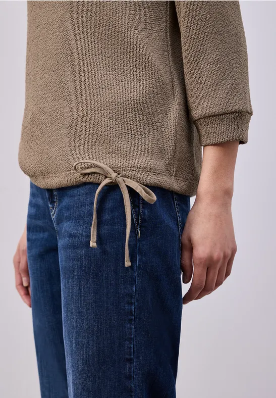 Shirt in Unifarbe light terra mocha