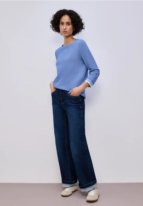 Shirt mit Kontrastdetails bonnet blue