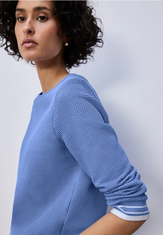 Shirt mit Kontrastdetails bonnet blue