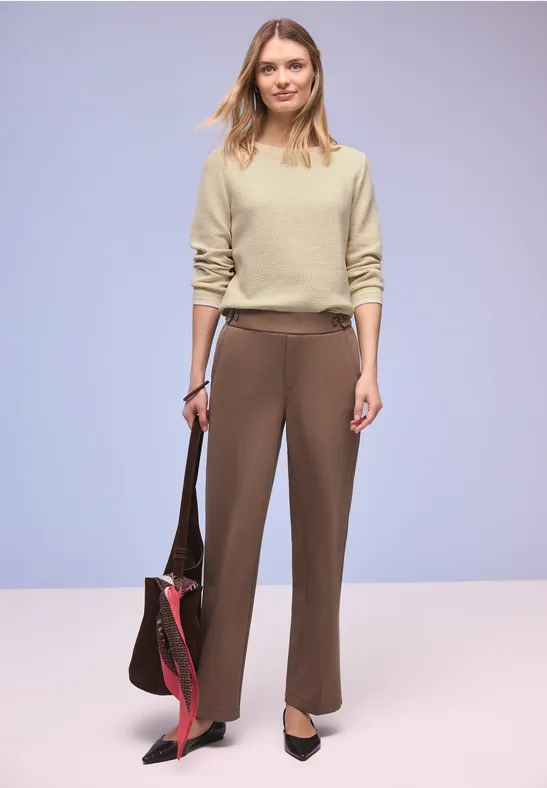 Shirt mit Kontrastdetails smoke beige