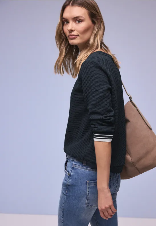 Shirt mit Kontrastdetails shadowed navy