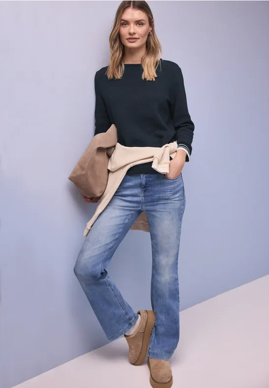 Shirt mit Kontrastdetails shadowed navy