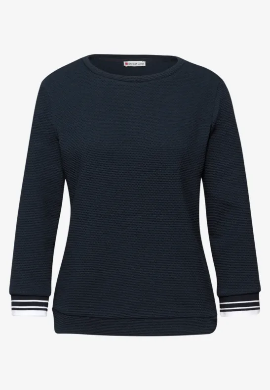 Shirt mit Kontrastdetails shadowed navy