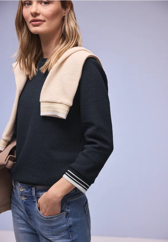 Shirt mit Kontrastdetails shadowed navy