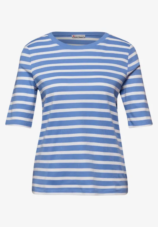 T-shirt à rayures bonnet blue