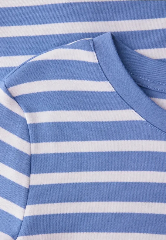 T-shirt à rayures bonnet blue