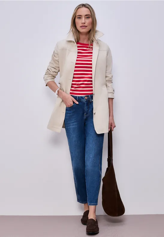 T-shirt à rayures salsa red