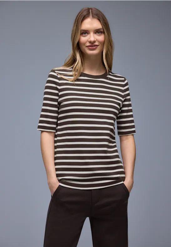 Gestreiftes Shirt molten earth