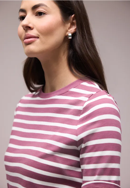 T-shirt à rayures dark clouded blush