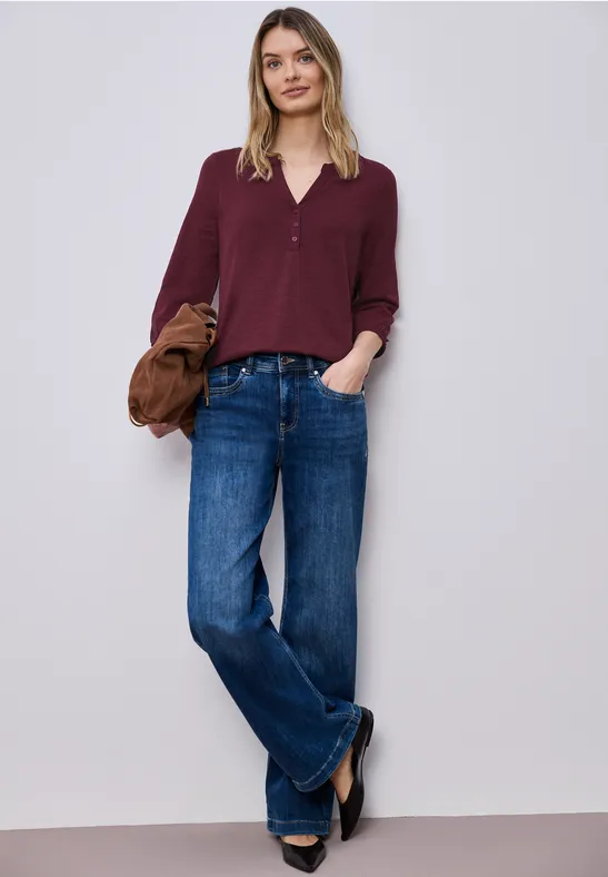 Shirt im Tunika-Look truffle red