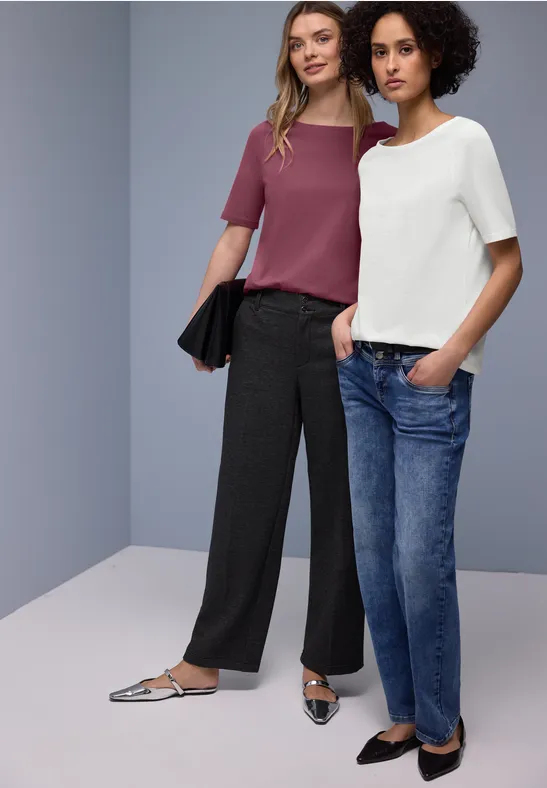 Basic Shirt im 2er-Pack off white/dark clouded blush