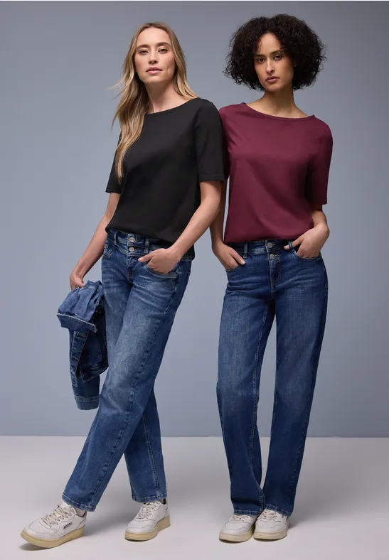 T-shirt basique en pack de 2 black/truffle red