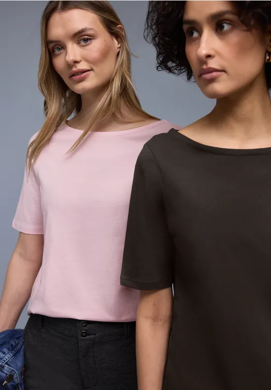 Basic Shirt in een 2-pack espresso brown/minimal rose