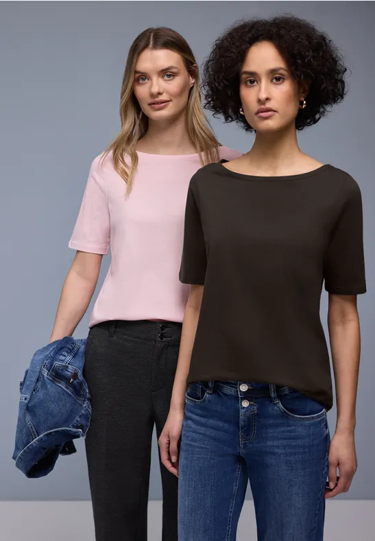 Basic Shirt in een 2-pack espresso brown/minimal rose