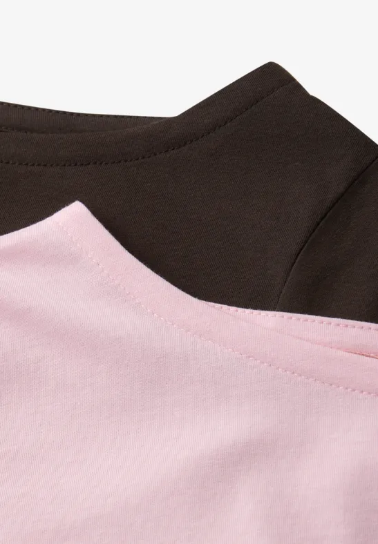 Basic Shirt in een 2-pack espresso brown/minimal rose