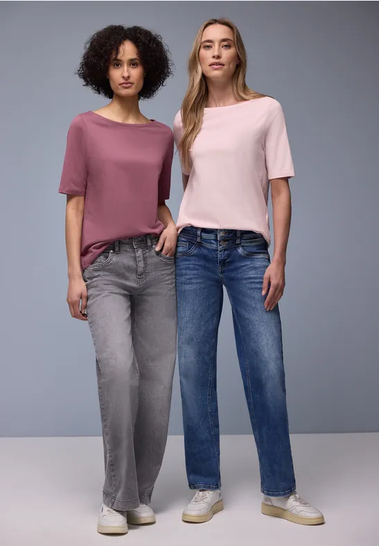 Basic Shirt im 2er-Pack minimal rose/dark clouded b.