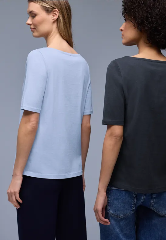Basic Shirt in een 2-pack shadowed navy/cashmere blue