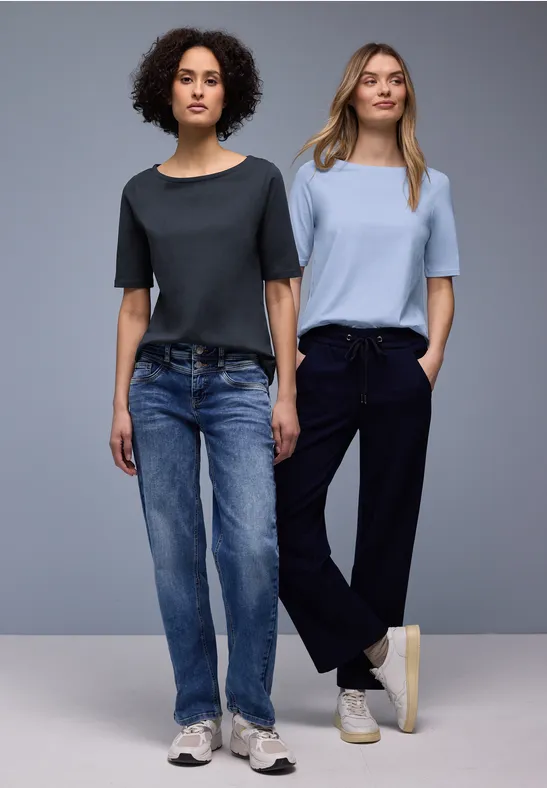 Basic Shirt in een 2-pack shadowed navy/cashmere blue