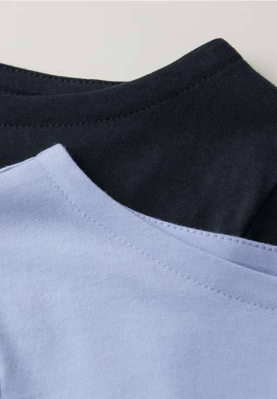 Basic Shirt in een 2-pack shadowed navy/cashmere blue
