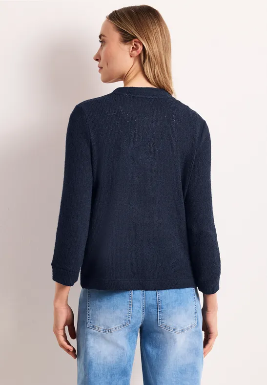 Langarm Jacke im Strick-Look shadowed navy