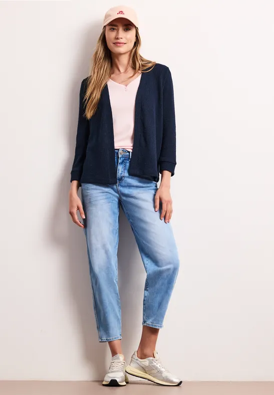 Langarm Jacke im Strick-Look shadowed navy