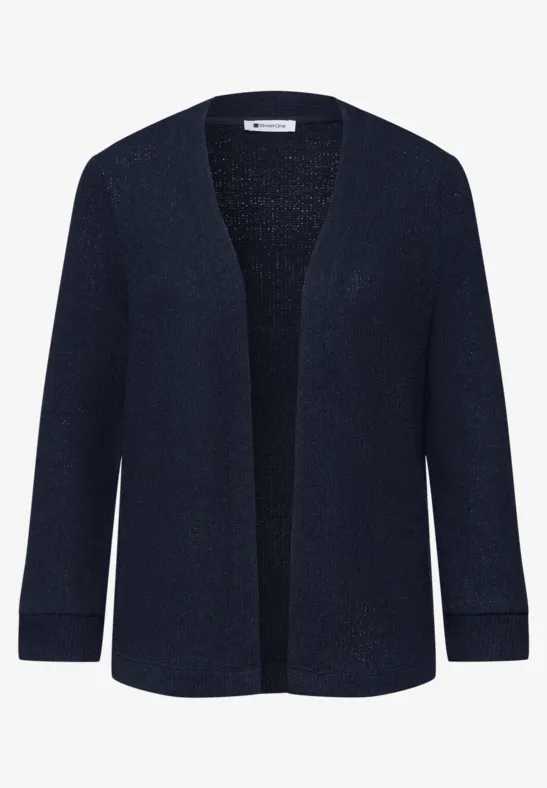 Langarm Jacke im Strick-Look shadowed navy