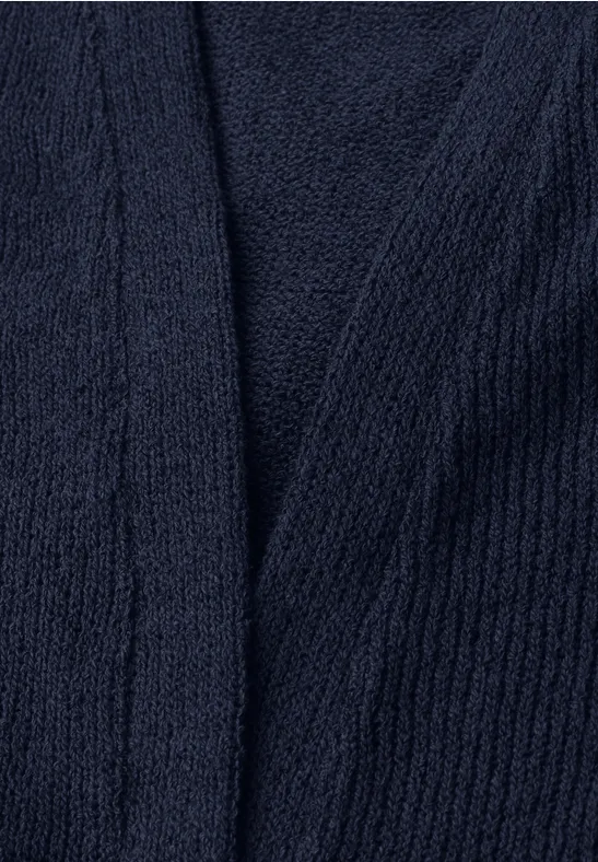 Langarm Jacke im Strick-Look shadowed navy