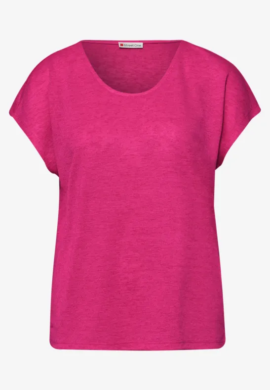 Chemise dropped shoulder look lin magenta dream