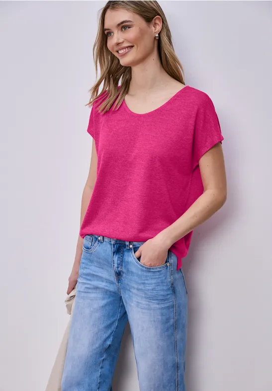 Chemise dropped shoulder look lin magenta dream