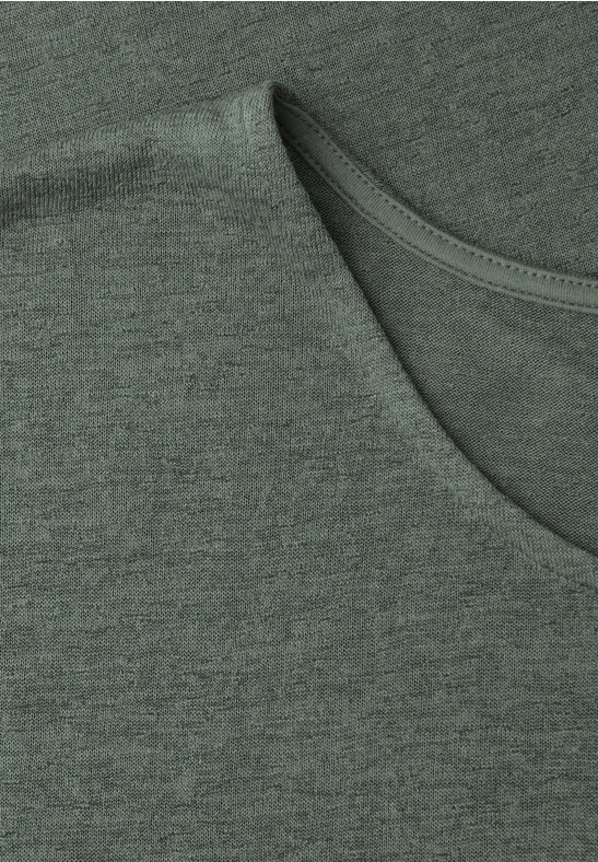 Chemise dropped shoulder look lin bound green