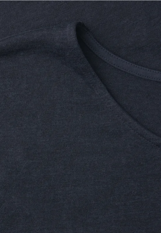 Chemise dropped shoulder look lin shadowed navy