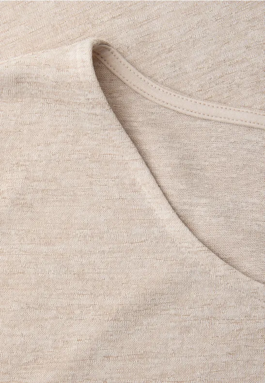 Chemise dropped shoulder look lin clay sand