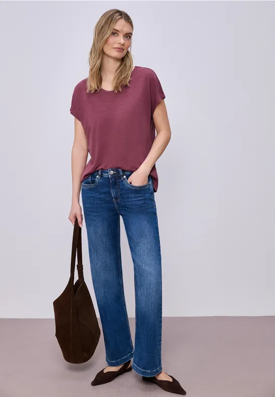 Chemise dropped shoulder look lin dark clouded blush