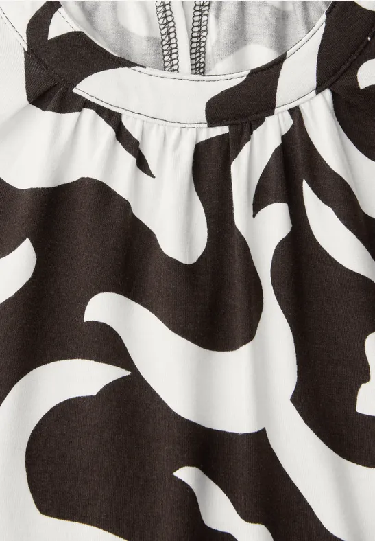 Top à motifs espresso brown