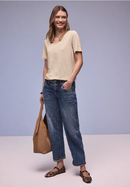 T-shirt de base cotton beige