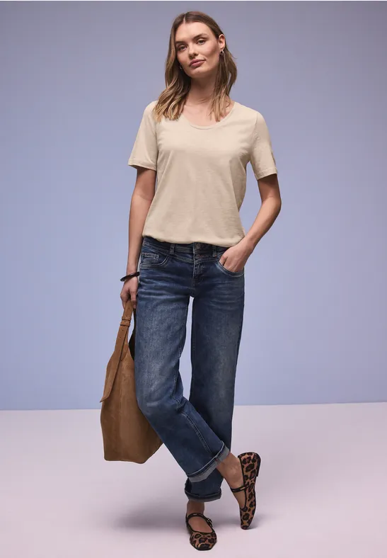 T-shirt de base cotton beige
