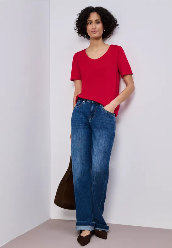 T-shirt de base salsa red