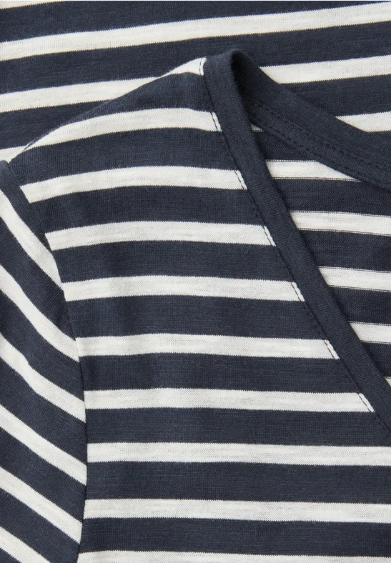 Gestreept shirt shadowed navy