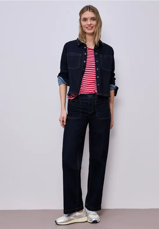 Koszulka w paski salsa red