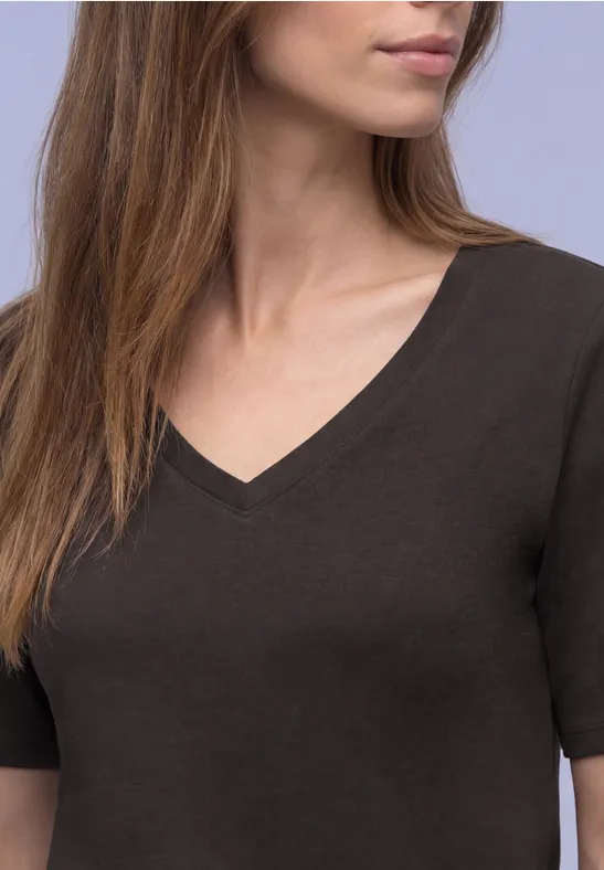 Basic T-Shirt espresso brown