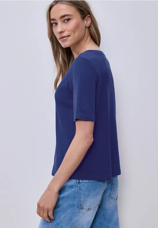 T-shirt de base amparo blue