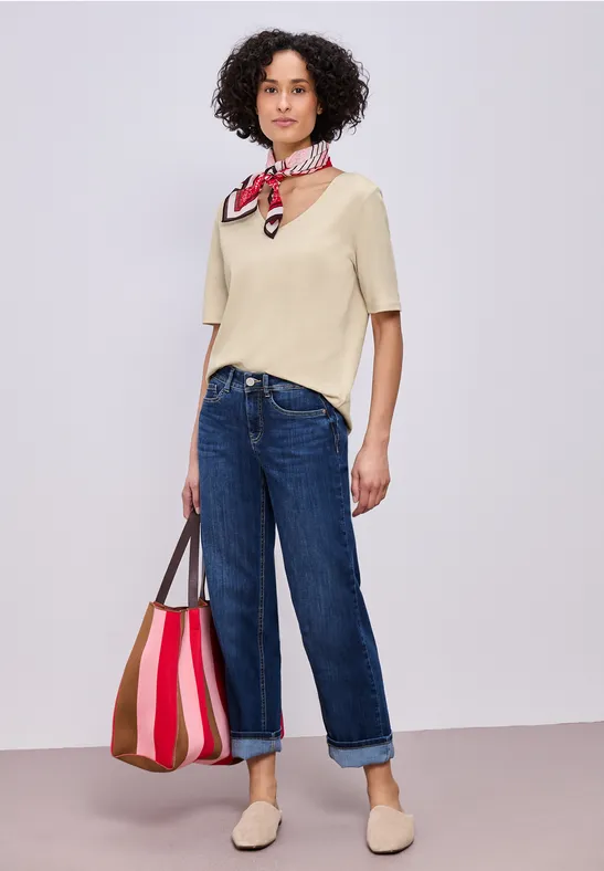 T-shirt de base smoke beige