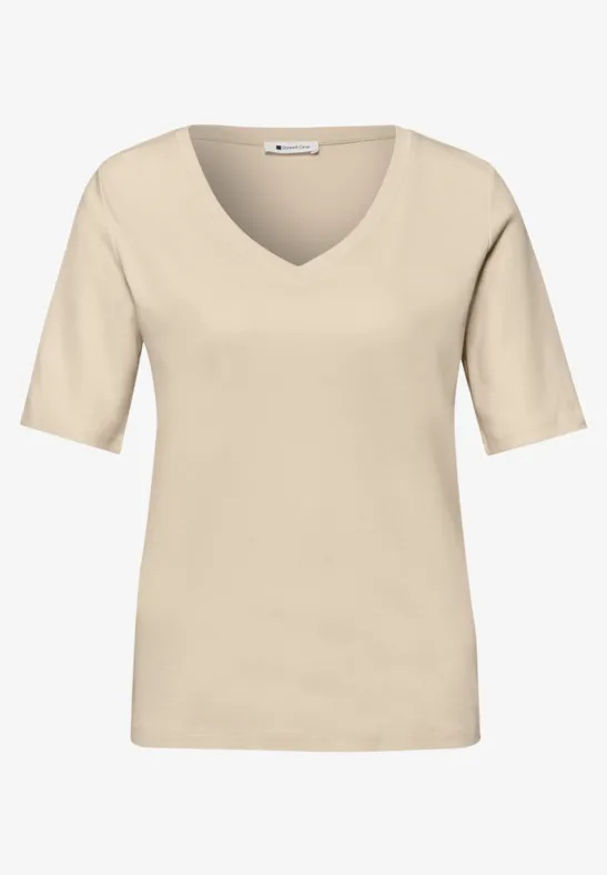 T-shirt de base smoke beige