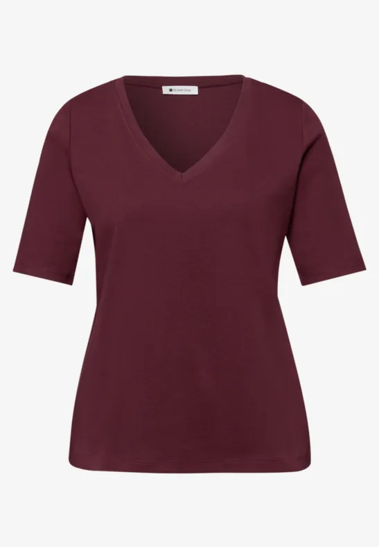 T-shirt de base truffle red