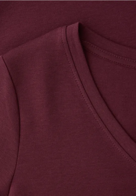 T-shirt de base truffle red