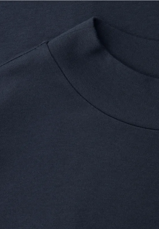Basic Shirt met Schildpadhals shadowed navy