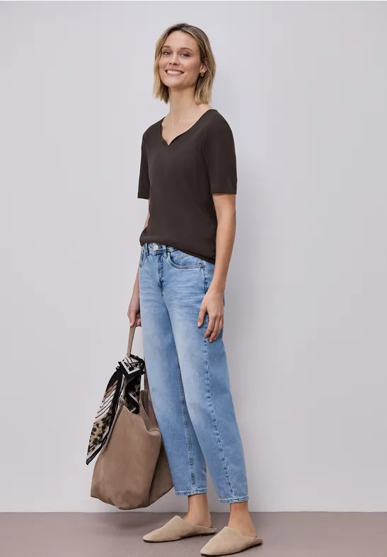 T-shirt de base espresso brown