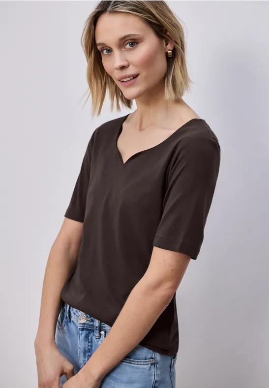 T-shirt de base espresso brown