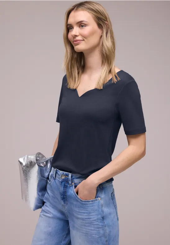 Basic T-Shirt shadowed navy