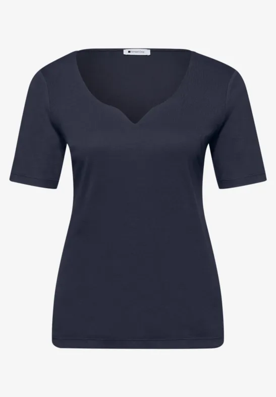 Basic T-Shirt shadowed navy